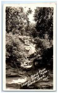 Boone Iowa IA RPPC Photo Postcard Table Rock Ledges State Park c1950's Posted