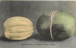 Vintage Postcard Big Melons Grown In Jackson County Oregon Agriculture 1142