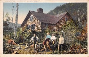 Woodstock New Hampshire Camp at Lost River Log Cabin Vintage Postcard AA109979