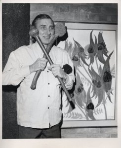 Spike Milligan Tunisian Ambassador Opens Gallery 1969 Press Photo