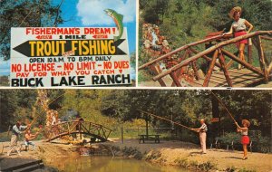Angola Indiana Buck Lake Ranch Fishing Vintage Postcard AA66502