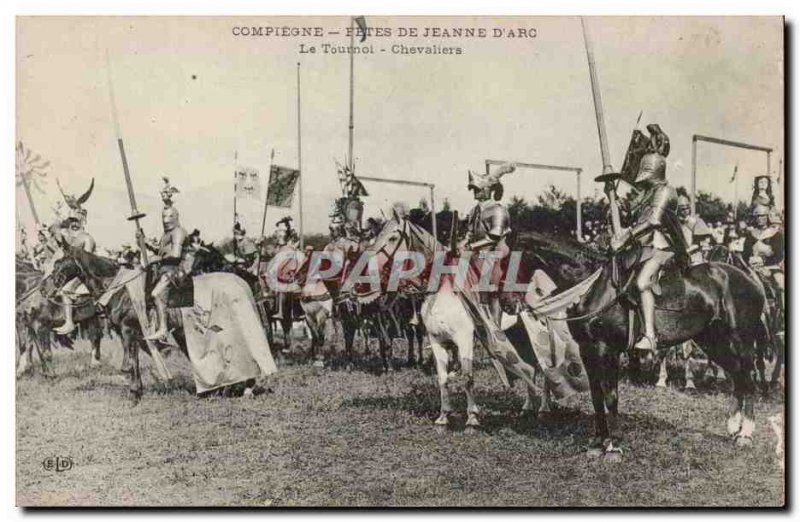 Compiegne Old Postcard Fetes de Jeanne d & # 39arc The Knights Tournament