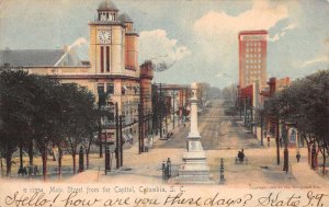 Columbia South Carolina Main Street from Capitol Vintage Postcard AA83786