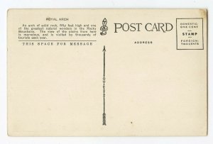 Postcard Royal Arch Boulder Colo. Colorado Standard View Card