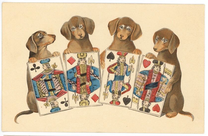 dogs playing cards original