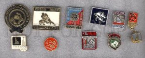 000172 WRESTLING set 10 russian different pins #172