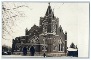 c1910's View Of Presbyterian Church Monticello Iowa IA RPPC Photo Postcard