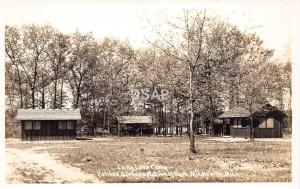 C35/ Middleville Michigan Mi Yankee Springs RPPC Postcard c40s Lone Lake Camp