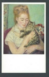 Postcards National Gallery Of Art Wash DC Renoir Painting Woman W/Cat