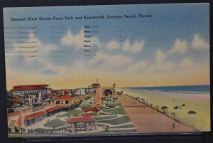Daytona Beach, FL - General View Ocean Front Park and Boardwalk - 1945