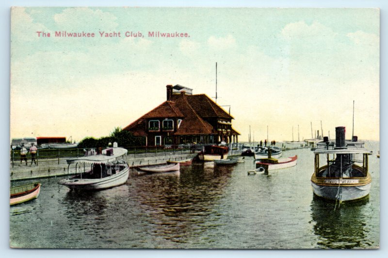 Milwaukee WI Wisconsin Yacht Club Postcard