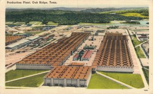 USA Production Plant Oak Ridge Tennessee Linen Postcard 08.20