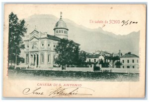 1900 Church of S. Antonio Greetings from Schio Italy Posted Postcard