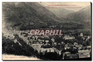 Old Postcard The Central Pyrenees Luchon general view taken of Chaumiere