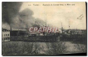 Old Postcard Boat War Toulon armor Explosion Jena March 12, 1907