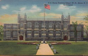 Postcard US Naval Training Station Bronx NY Gymnasium