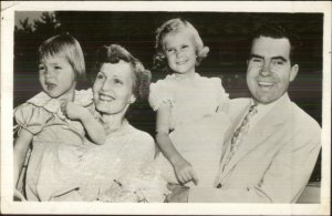 Richard Nixon & Family 1952 Real Photo Postcard