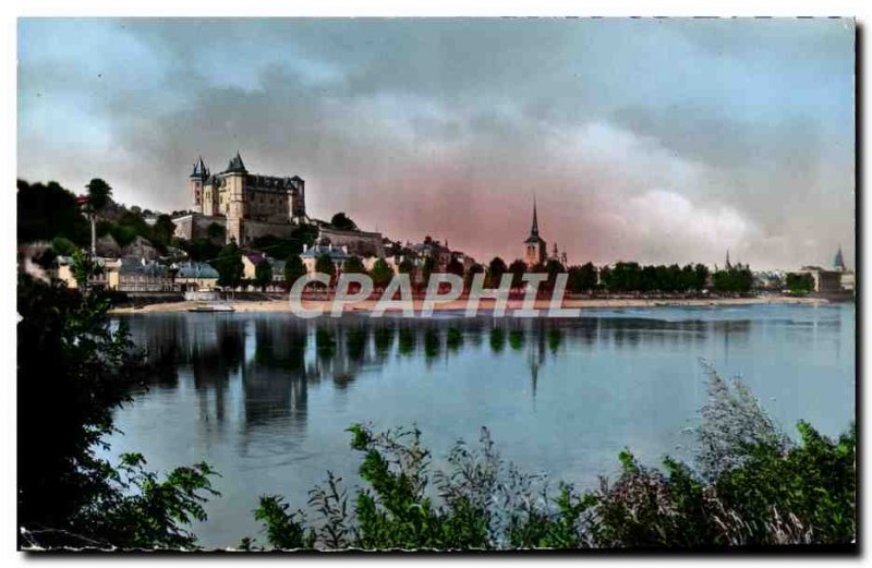 Postcard Modern Saumur View To Castle and & # 39Eglise