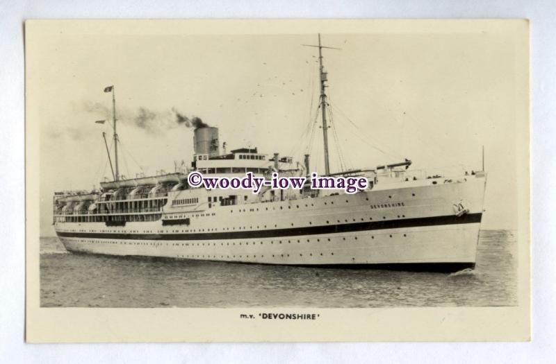 pf7154 - Bibby Liner - Devonshire , built 1939 - postcard