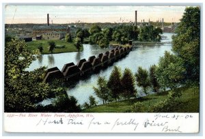 1906 Fox River Water Power Exterior Building Appleton Wisconsin Vintage Postcard