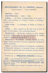 Postcard Old MAPS Chocolaterie d & # 39Aiguebelle Correze Caves Lamouroux Brive