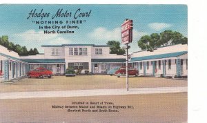 Postcard Hodges Motor Court Dunn NC