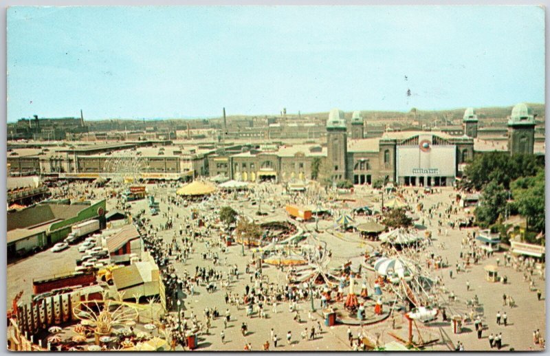 1965 Section Of The Midway Canadian National Exhibition Toronto Ontario Postcard