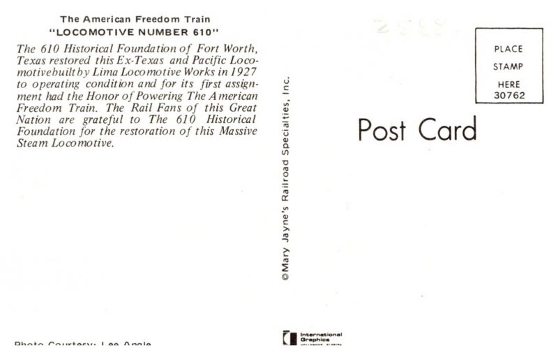 American Freedom Train , Locomotive number 610