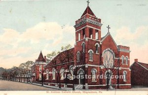 St Andrews Catholic Church - Waynesboro, Pennsylvania PA Postcard