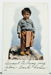 HH Tammen INDIAN BOY  c1905 Postcard E15