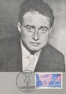 Franz Werfel German WW1 WW2 Poet Playwright FDC Postcard