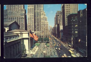 New York City, New York/NY Postcard, Looking Up Fifth Avenue From Public Library