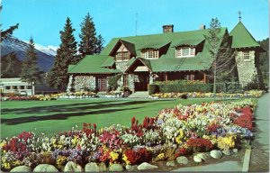 Postcard Canada Alberta Administration Building Park Headquarters, Jasper Park