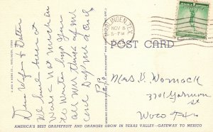 1942 Municipal Auditorium Harlingen Texas Lower Rio Garden TX Vintage Postcard