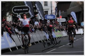 Jon Mould Wales Welsh Cyclist 2016 Pearl Izumi Tour Win 12x8 Hand Signed Photo