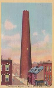 Maryland Baltimore Shot Tower Fayette and Front Streets 1947 Curteich