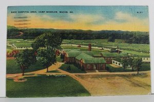 Macon Georgia Base Hospital Near Camp Wheeler 1943 to Brockton Pa Postcard N13