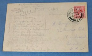 Vintage Postcard A Summer Storm Clacton-On-Sea  Postmarked 1919 K1C