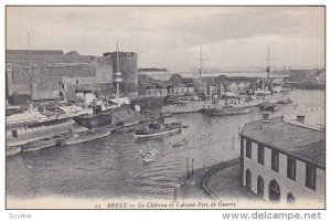 BREST, Finistere, France, 1900-1910's; Le Chateau Et L'Avant-Port De Guerre