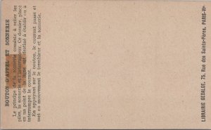 Victorian Trade Card Les Découvertes de L'Électricité Bouton d'appel Sonnerie L1