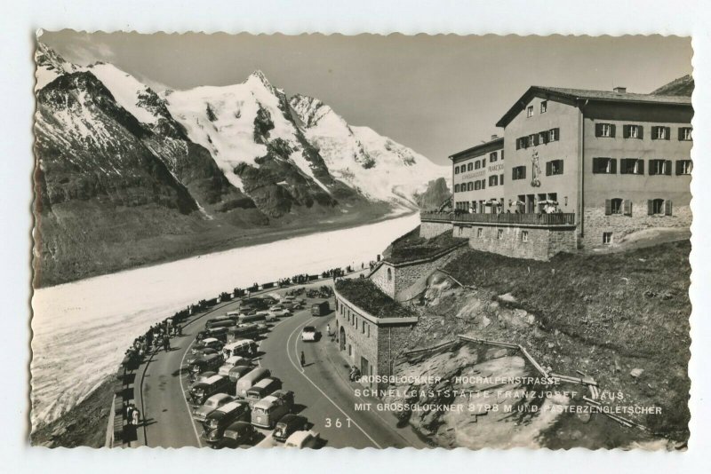 Postcard Grossglockner Hochalpenstrasse Austria RPPC Standard View Card Old Cars 