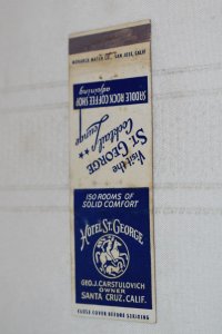 Hotel St. George Santa Cruz California 20 Strike Matchbook Cover