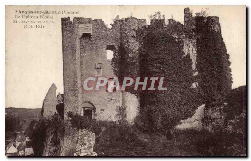 Old Postcard ANGLES SUR L ANGLIN (Vienna) - Le Chateau feudal