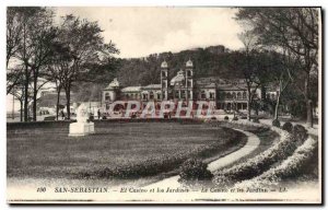 Postcard Old San Sebastian El Casino and Los Jardines