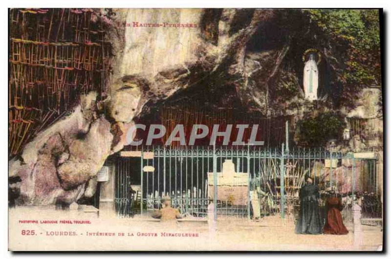 Former Interior Postcard Lourdes Grotto Miraculous