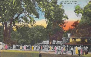 Idlewild Park Ligonier Pennsylvania hand colored postcard 