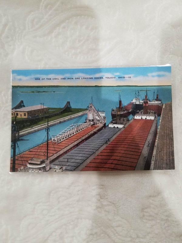 Antique Postcard, One of the Coal and Iron Ore Loading Docks, Toledo, Ohio