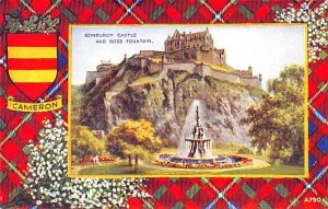 Cameron Edinburgh Castle, Ross Fountain Coat of Arms Unused 