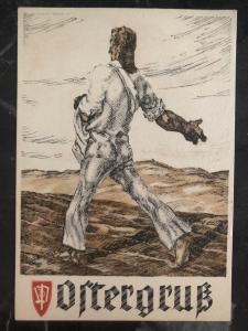 Mint Germany Patriotic Postcard Ostergruss easter Celebration WW2