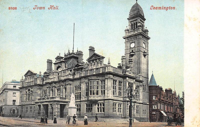 Town Hall, Leamington, England, Great Britain, Early Postcard, Unused